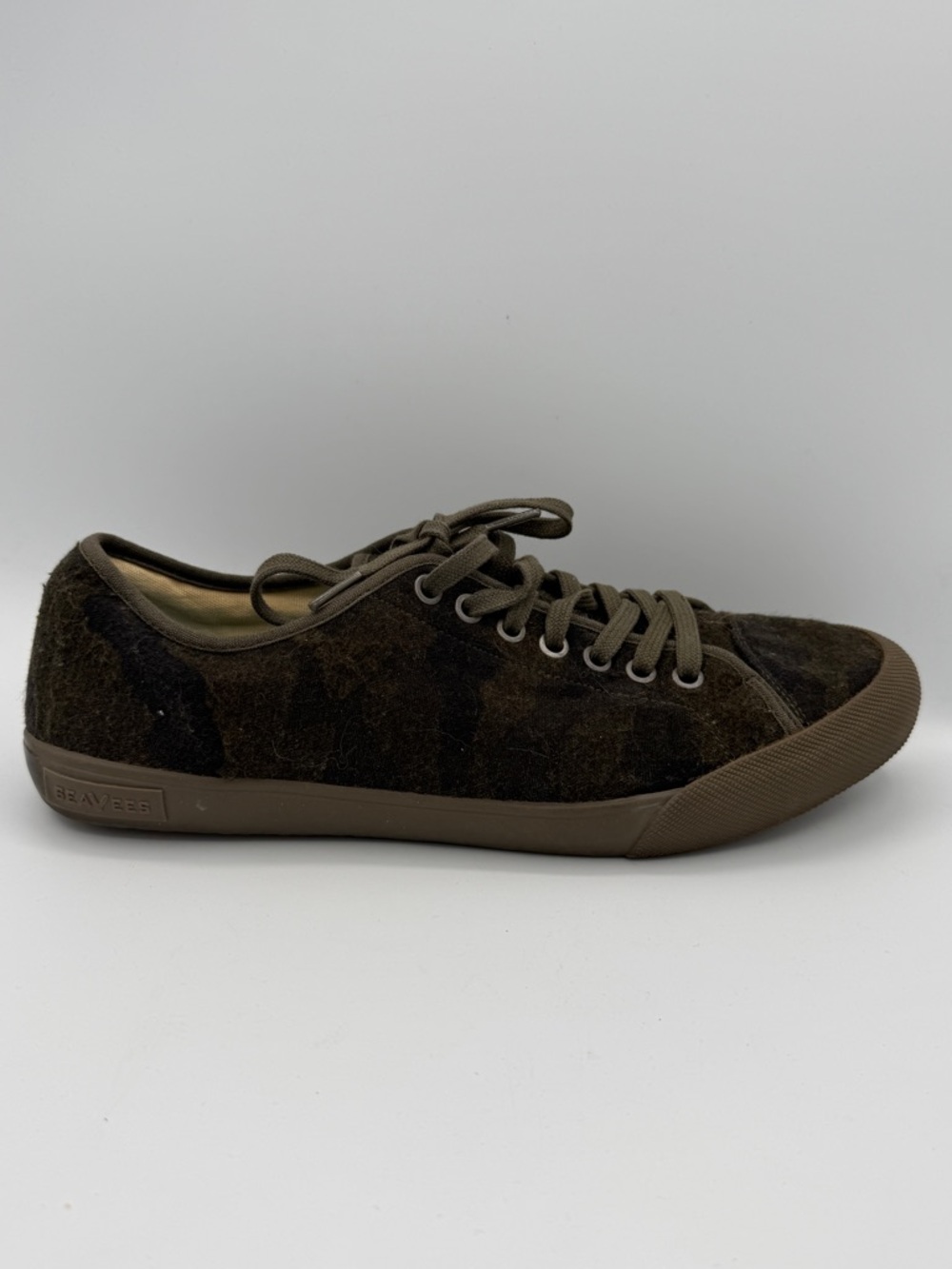 SeaVees Men's Sneakers Wool Camo Low Wintertide Green Casual 10
